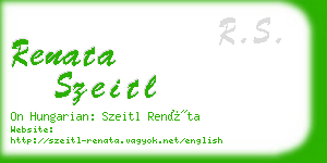 renata szeitl business card